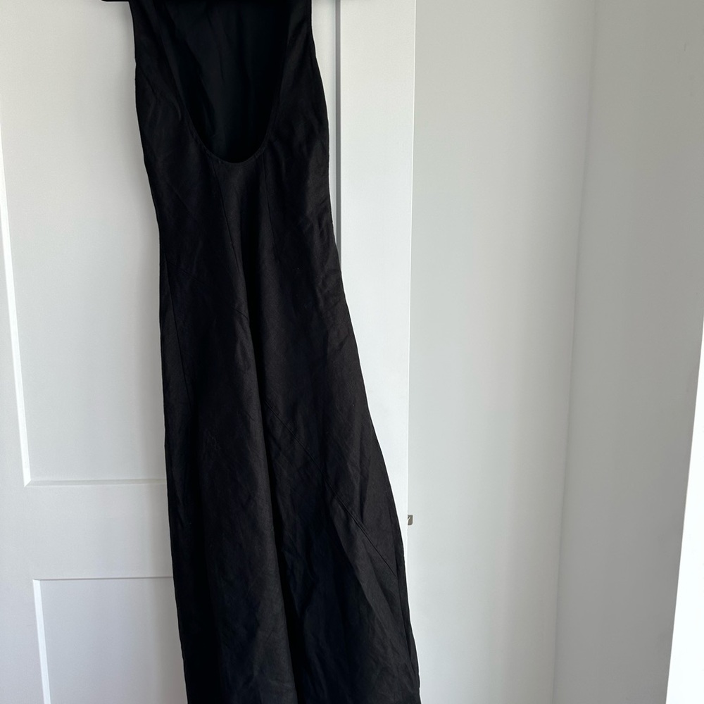 DISSH Cream Sheath Maxi Dress Sleeveless Scoop Neck - Picture 2 of 8